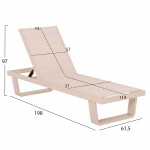 ΞΑΠΛΩΣΤΡΑ ΑΛΟΥΜΙΝΙΟΥ ΜΕ ΥΦΑΣΜΑ TESLIN RICKON HM6292.04 ΣΕ ΣΑΜΠΑΝΙ 198x61,5x97Υεκ.