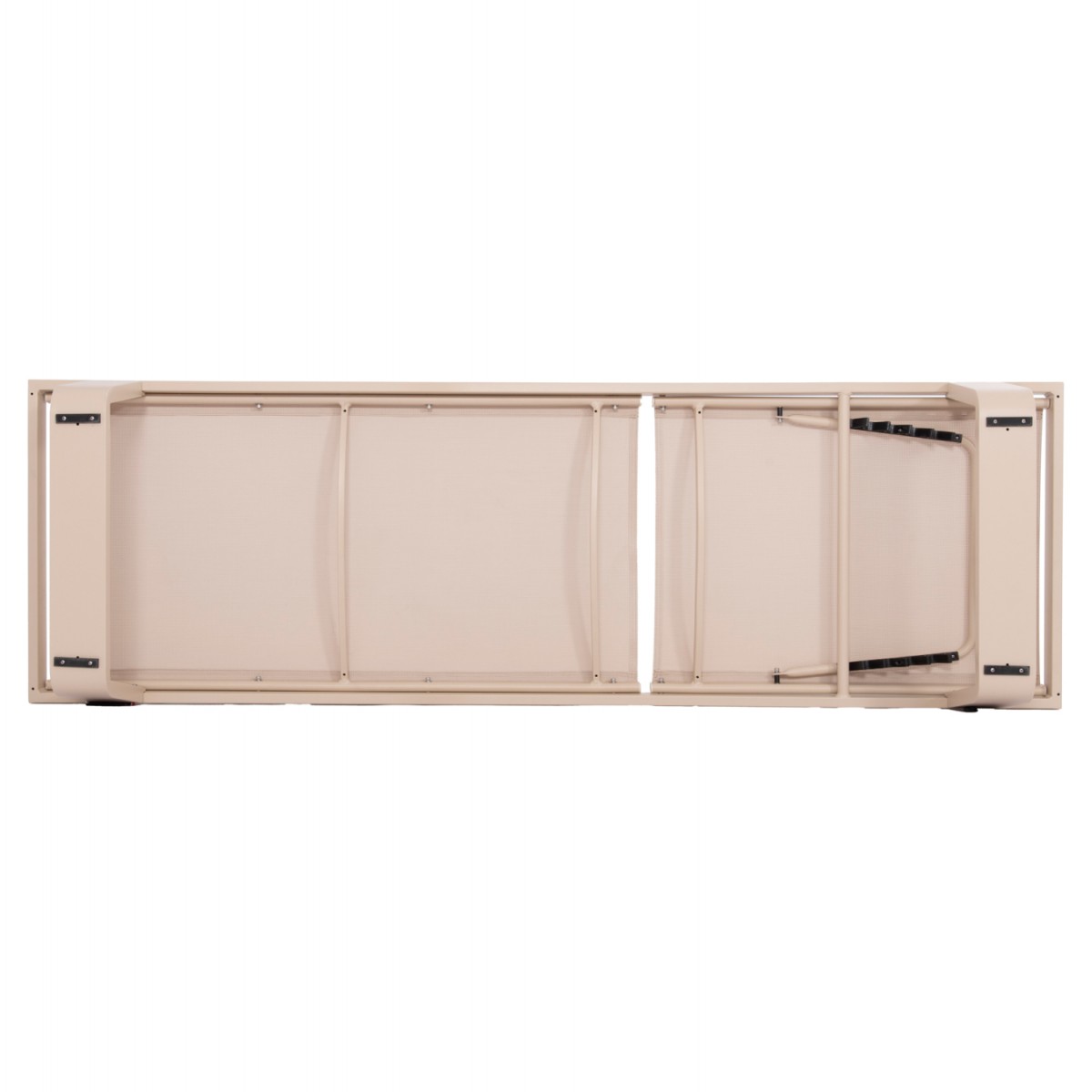 ΞΑΠΛΩΣΤΡΑ ΑΛΟΥΜΙΝΙΟΥ ΜΕ ΥΦΑΣΜΑ TESLIN RICKON HM6292.04 ΣΕ ΣΑΜΠΑΝΙ 198x61,5x97Υεκ.