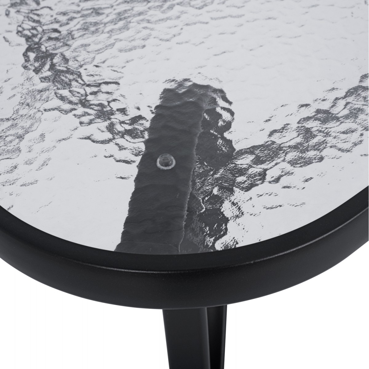 ΤΡΑΠΕΖΙ BRUNO 150X90Χ72Υεκ. ΜΕΤΑΛΛΙΚΟ ΜΑΥΡΟ ΜΕ ΓΥΑΛΙΝΗ ΕΠΙΦΑΝΕΙΑ HM5145.03