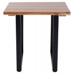 ΤΡΑΠΕΖΙ ΤΡΑΠΕΖΑΡΙΑΣ FRIGGO HM6294.01 ΞΥΛΟ ΑΚΑΚΙΑΣ 3,5εκ πάχος--ΠΟΔΙΑ ΜΕΤΑΛΛΙΚΑ 80x80x77Υεκ.