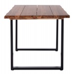 ΤΡΑΠΕΖΙ ΤΡΑΠΕΖΑΡΙΑΣ FRIGGO HM6296.01 ΞΥΛΟ ΑΚΑΚΙΑΣ 3.5εκ πάχος--ΠΟΔΙΑ ΜΕΤΑΛΛΙΚΑ 140x80x77Υεκ.