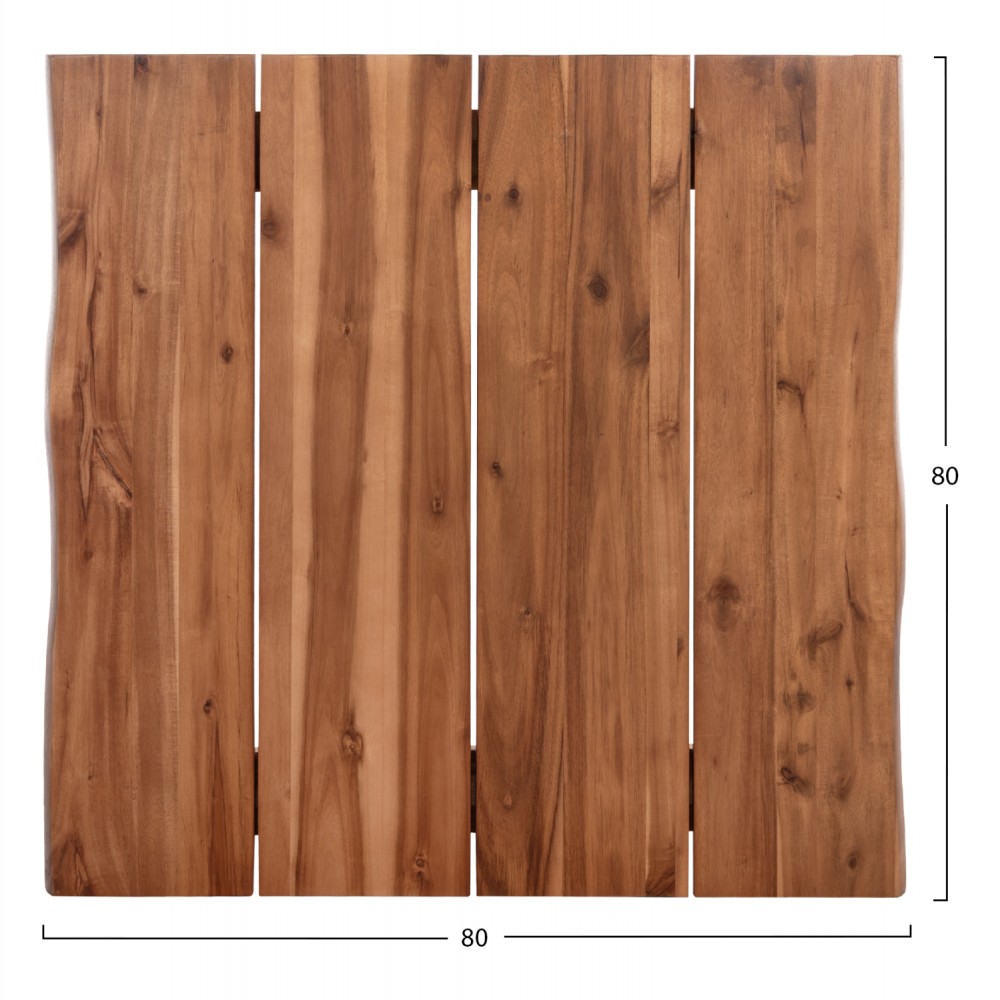 ΕΠΙΦΑΝΕΙΑ ΤΡΑΠΕΖΙΟΥ ΤΕΤΡΑΓΩΝΗ ΑΠΟ ΜΑΣΙΦ ΞΥΛΟ ΑΚΑΚΙΑΣ HM6300.01-- 80x80x3.5(πάχος) εκ.