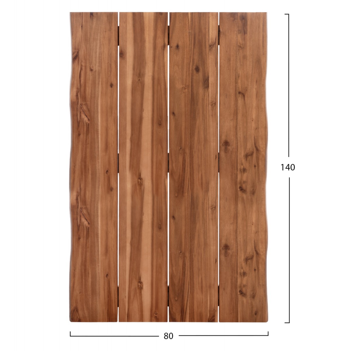 ΕΠΙΦΑΝΕΙΑ ΤΡΑΠΕΖΙΟΥ ΟΡΘΟΓΩΝΙΑ ΑΠΟ ΜΑΣΙΦ ΞΥΛΟ ΑΚΑΚΙΑΣ HM6301.01--140x80x3.5(πάχος)εκ