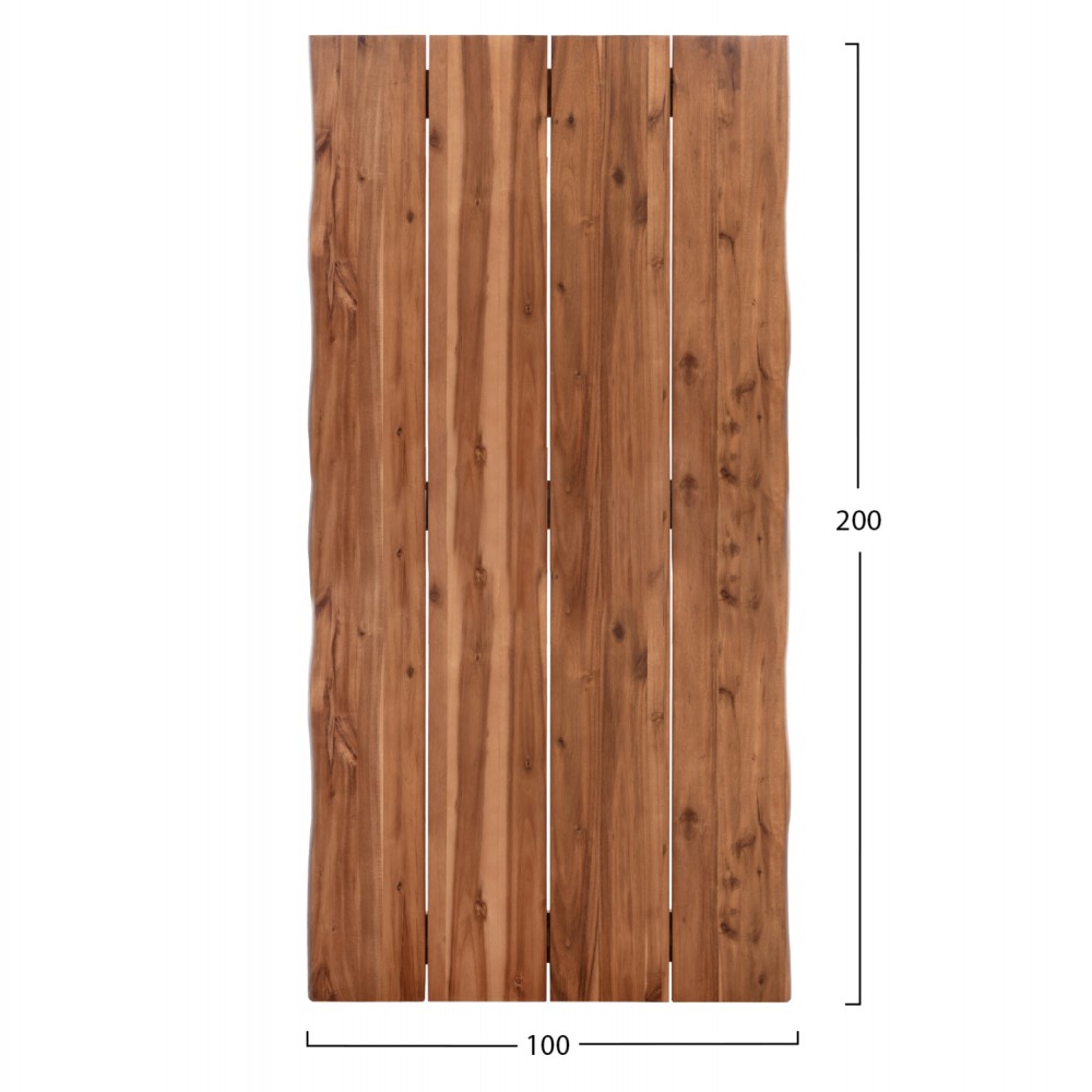 ΕΠΙΦΑΝΕΙΑ ΤΡΑΠΕΖΙΟΥ ΟΡΘΟΓΩΝΙΑ ΑΠΟ ΜΑΣΙΦ ΞΥΛΟ ΑΚΑΚΙΑΣ HM6303.01--200x100x3.5(πάχος)εκ