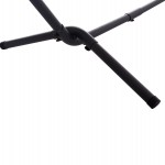 ΑΙΩΡΑ CRAVE HM6304.03 ΑΝΘΡΑΚΙ ΜΕΤΑΛ. ΣΚΕΛΕΤΟΣ--ΜΠΛΕ ΣΚΟΥΡΟ ΠΑΝΙ ΜΕ ΛΕΥΚΗ ΡΙΓΑ 265x93x105Υεκ