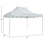 GAZEBO ΕΠΑΓΓΕΛΜΑΤΙΚΟ ΒΑΡΕΩΣ ΤΥΠΟΥ CRESSEN HM6306 ΠΤΥΣΣΟΜΕΝΟ ΑΛΟΥΜΙΝΙΟΥ 3x4,5x3,4Y