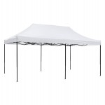 ΚΙΟΣΚΙ/GAZEBO MATTHEW HM6312 ΠΤΥΣΣΟΜΕΝΟ-ΣΚΕΛΕΤΟΣ ΜΕΤΑΛ.ΜΑΥΡΟΣ-ΛΕΥΚΟ ΥΦΑΣΜΑ 3x6x3,10Yμ