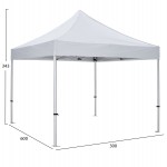 GAZEBO ΕΠΑΓΓΕΛΜΑΤΙΚΟ ΒΑΡΕΩΣ ΤΥΠΟΥ MATTHEW-AL HM6313 ΠΤΥΣΣΟΜΕΝΟ ΑΛΟΥΜΙΝΙΟΥ 3x3x3,4Y