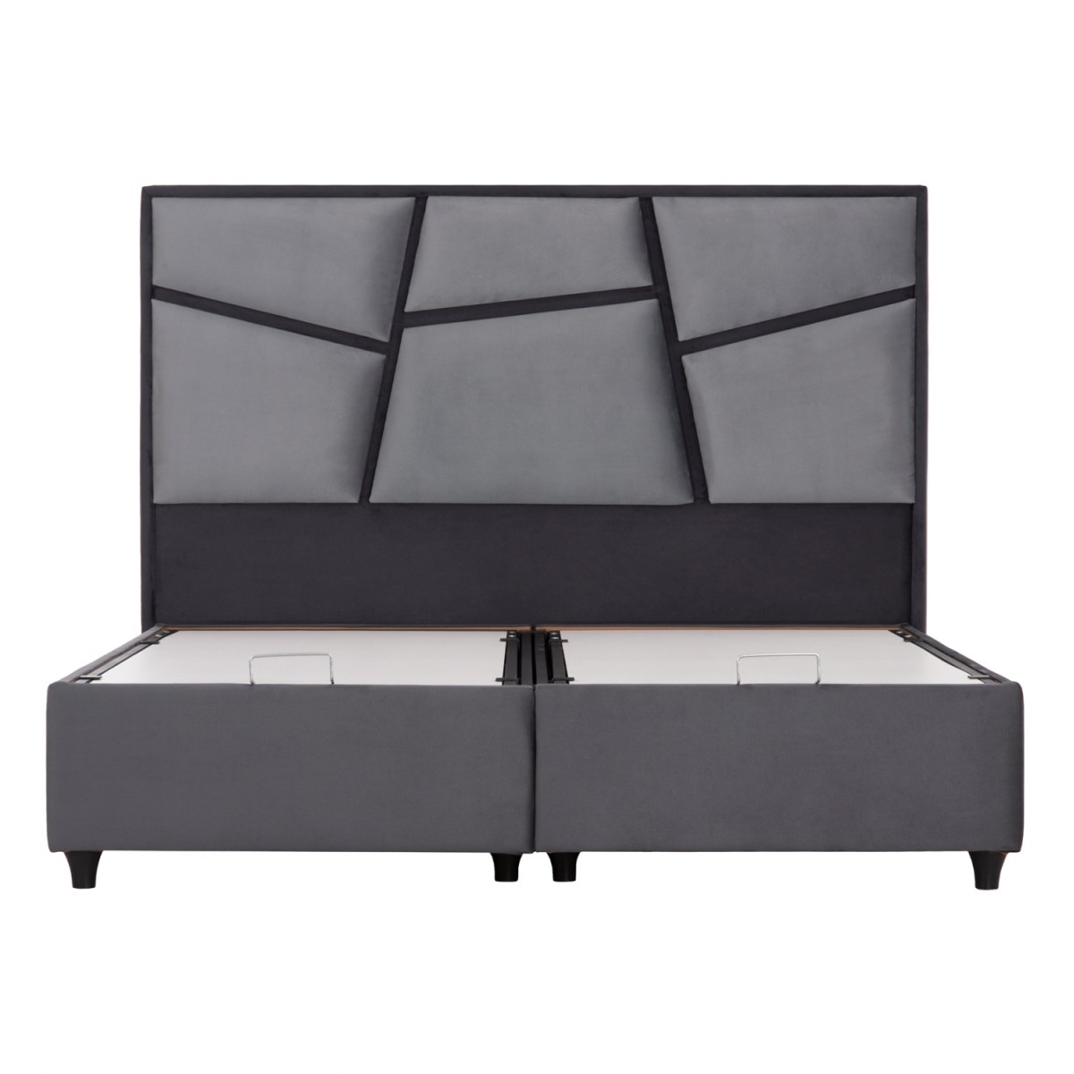 ΚΡEΒΑΤΙ ΜΕ ΑΠΟΘΗΚΕΥΤΙΚΟ ΧΩΡΟ IRIDA HM718 ΓΚΡΙ ΒΕΛΟΥΔΟ ΓΙΑ ΣΤΡΩΜΑ 160x200εκ.