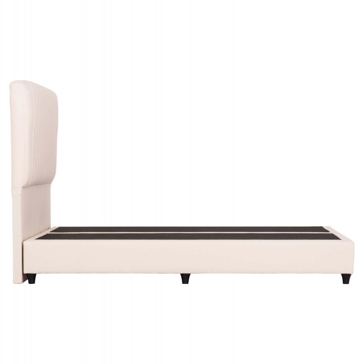 ΚΡEΒΑΤΙ ΔΙΠΛΟ LUTHER HM717 ΜΠΕΖ ΥΦΑΣΜΑ ΓΙΑ ΣΤΡΩΜΑ 160x200εκ.