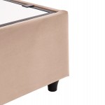 ΚΡEΒΑΤΙ ΜΕ ΑΠΟΘΗΚΕΥΤΙΚΟ ΧΩΡΟ DREAMLET HM716 ΜΠΕΖ ΒΕΛΟΥΔΟ- ΓΙΑ ΣΤΡΩΜΑ 160x200εκ.