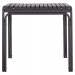 ΤΡΑΠΕΖΙ ΤΕΤΡΑΓΩΝΟ ΑΛΟΥΜΙΝΙΟΥ RACHEL HM6338.01 ΓΚΡΙ 80x80x76Υεκ.