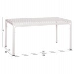 ΤΡΑΠΕΖΙ ΑΛΟΥΜΙΝΙΟΥ RACHEL HM6339.02 ΛΕΥΚΟ 150x80x75Υεκ.