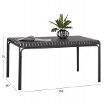 ΤΡΑΠΕΖΙ ΑΛΟΥΜΙΝΙΟΥ RACHEL HM6339.01 ΓΚΡΙ 150x80x75Υεκ.