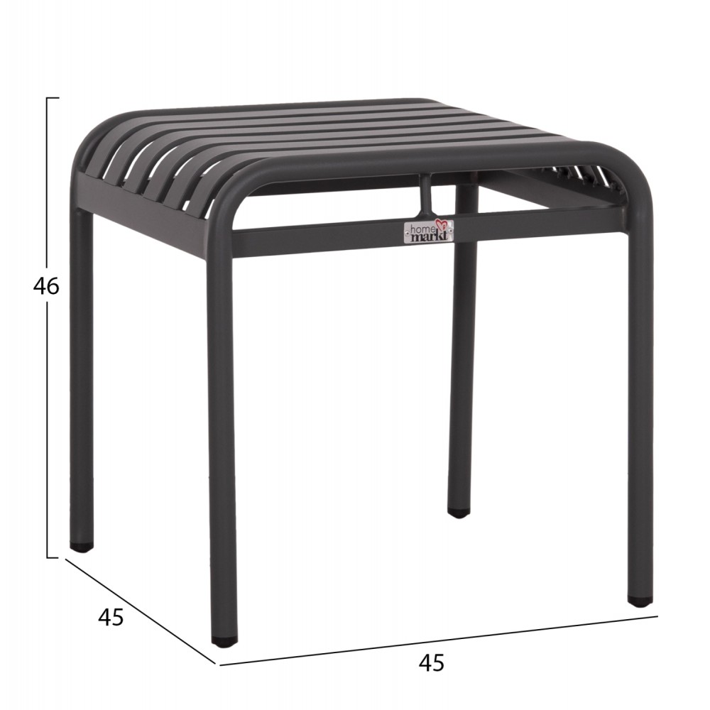 ΣΚΑΜΠΟ ΑΛΟΥΜΙΝΙΟΥ RACHEL HM6340.01 ΓΚΡΙ 45x45x46Υεκ.