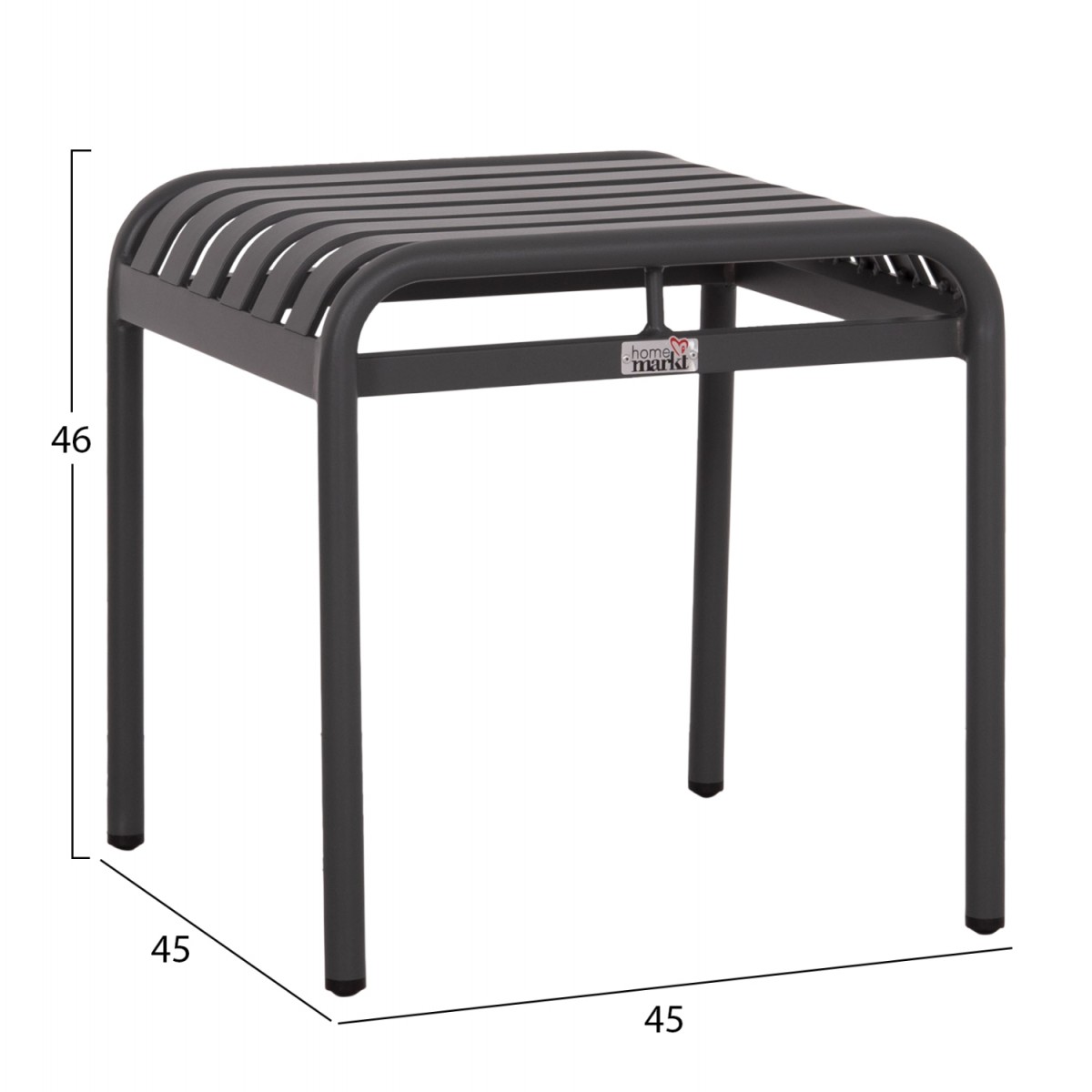 ΣΚΑΜΠΟ ΑΛΟΥΜΙΝΙΟΥ RACHEL HM6340.01 ΓΚΡΙ 45x45x46Υεκ.