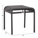 ΣΚΑΜΠΟ ΑΛΟΥΜΙΝΙΟΥ RACHEL HM6340.01 ΓΚΡΙ 45x45x46Υεκ.