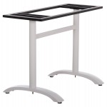 ΒΑΣΗ ΤΡΑΠΕΖΙΟΥ ΜΕΤΑΛΛΙΚΗ ΔΙΠΛΗ HM461.12 ΛΕΥΚΗ ΜΕ ΡΕΓΟΥΛΑΤΟΡΟΥΣ 100x60x73Υεκ.