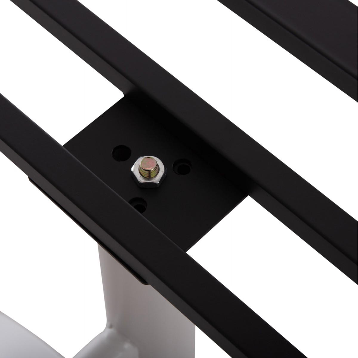 ΒΑΣΗ ΤΡΑΠΕΖΙΟΥ ΜΕΤΑΛΛΙΚΗ ΔΙΠΛΗ HM461.12 ΛΕΥΚΗ ΜΕ ΡΕΓΟΥΛΑΤΟΡΟΥΣ 100x60x73Υεκ.