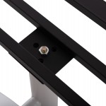 ΒΑΣΗ ΤΡΑΠΕΖΙΟΥ ΜΕΤΑΛΛΙΚΗ ΔΙΠΛΗ HM461.12 ΛΕΥΚΗ ΜΕ ΡΕΓΟΥΛΑΤΟΡΟΥΣ 100x60x73Υεκ.