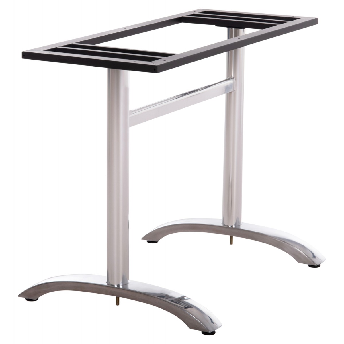 ΒΑΣΗ ΤΡΑΠΕΖΙΟΥ ΜΕΤΑΛΛΙΚΗ ΔΙΠΛΗ HM461.13 ΧΡΩΜΙΟΥ ΜΕ ΡΕΓΟΥΛΑΤΟΡΟΥΣ 100x60x73Υεκ.