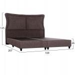 ΚΡEΒΑΤΙ ΔΙΠΛΟ NESTOR HM715.02 ΥΦΑΣΜΑ TEDDY ΚΑΦΕ--ΓΙΑ ΣΤΡΩΜΑ 160x200εκ.