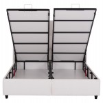 ΚΡEΒΑΤΙ ΜΕ ΑΠΟΘΗΚΕΥΤΙΚΟ ΧΩΡΟ DREAMLET HM716.03 ΛΕΥΚΟ TEDDY ΥΦΑΣΜΑ- ΓΙΑ ΣΤΡΩΜΑ 160x200εκ.