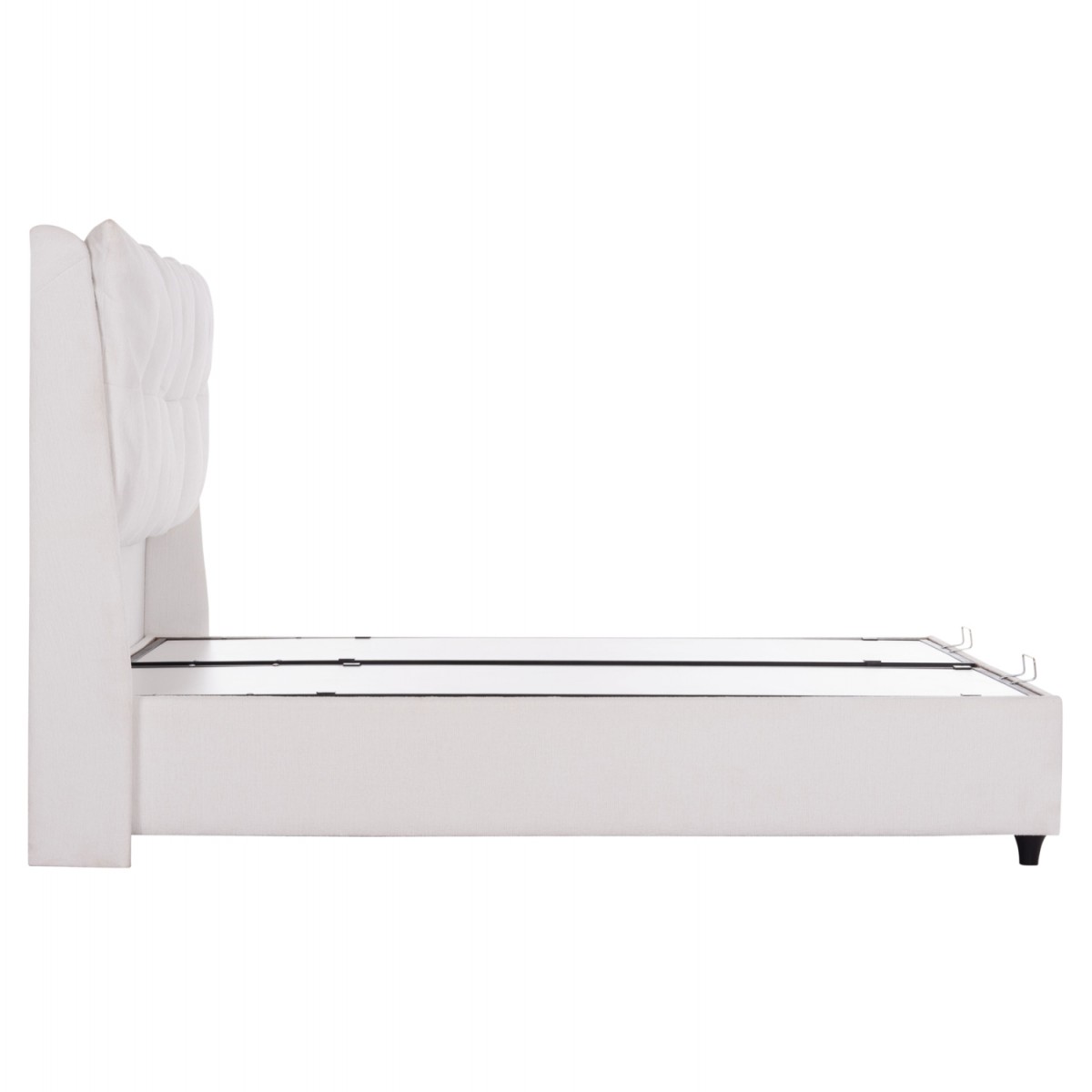 ΚΡEΒΑΤΙ ΜΕ ΑΠΟΘΗΚΕΥΤΙΚΟ ΧΩΡΟ DREAMLET HM716.03 ΛΕΥΚΟ TEDDY ΥΦΑΣΜΑ- ΓΙΑ ΣΤΡΩΜΑ 160x200εκ.