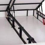 ΚΡEΒΑΤΙ ΜΕ ΑΠΟΘΗΚΕΥΤΙΚΟ ΧΩΡΟ DREAMLET HM716.03 ΛΕΥΚΟ TEDDY ΥΦΑΣΜΑ- ΓΙΑ ΣΤΡΩΜΑ 160x200εκ.