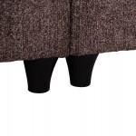 ΚΡEΒΑΤΙ ΔΙΠΛΟ LUTHER HM717.02 ΥΦΑΣΜΑ TEDDY ΚΑΦΕ--ΓΙΑ ΣΤΡΩΜΑ 160x200εκ.