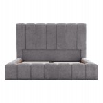 ΚΡΕΒΑΤΙ REMO ΜΕ ΑΠΟΘΗΚΕΥΤΙΚΟ ΧΩΡΟ HM719.22 ΥΦΑΣΜΑ TEDDY ΓΚΡΙ-ΓΙΑ ΣΤΡΩΜΑ 160x200εκ