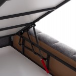 ΚΡΕΒΑΤΙ REMO ΜΕ ΑΠΟΘΗΚΕΥΤΙΚΟ ΧΩΡΟ HM719.22 ΥΦΑΣΜΑ TEDDY ΓΚΡΙ-ΓΙΑ ΣΤΡΩΜΑ 160x200εκ