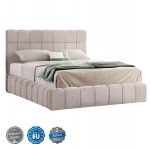 ΚΡΕΒΑΤΙ RAMON ΜΕ ΑΠΟΘ. ΧΩΡΟ HM720.10 ΥΦΑΣΜΑ TEDDY ΜΠΕΖ-ΓΙΑ ΣΤΡΩΜΑ 160x200εκ