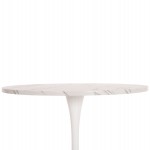 ΤΡΑΠΕΖΙ ΤΡΑΠΕΖΑΡΙΑΣ ROLLO HM9421.11 ΣΤΡΟΓΓΥΛΟ WHITE MARBLE Φ90x74Υεκ.