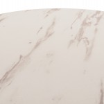 ΤΡΑΠΕΖΙ ΤΡΑΠΕΖΑΡΙΑΣ ROLLO HM9421.11 ΣΤΡΟΓΓΥΛΟ WHITE MARBLE Φ90x74Υεκ.