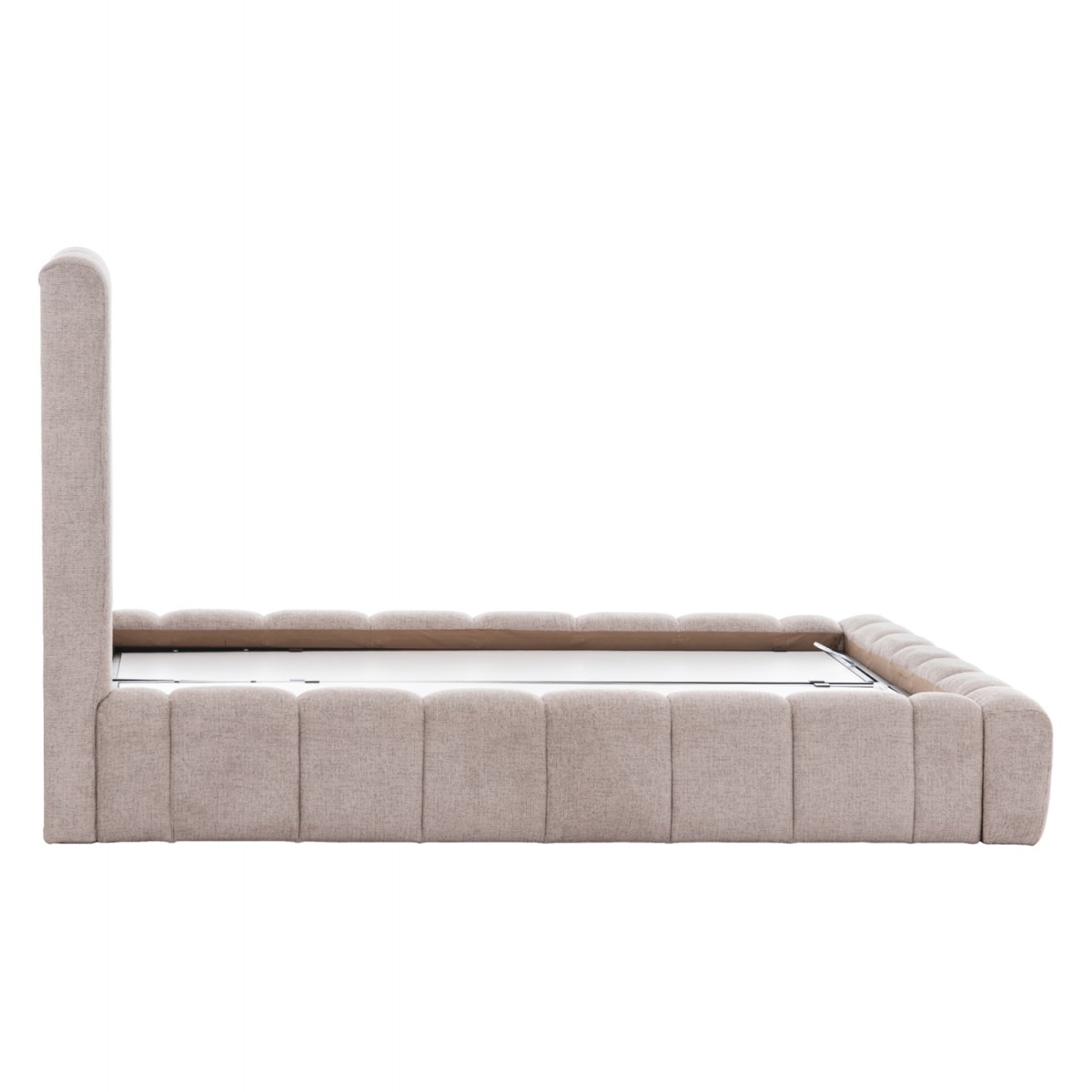 ΚΡΕΒΑΤΙ REMO ΜΕ ΑΠΟΘΗΚΕΥΤΙΚΟ ΧΩΡΟ HM719.10 ΥΦΑΣΜΑ TEDDY ΜΠΕΖ-ΓΙΑ ΣΤΡΩΜΑ 160x200εκ