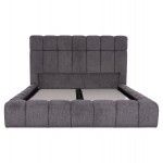 ΚΡΕΒΑΤΙ RAMON ΜΕ ΑΠΟΘ. ΧΩΡΟ HM720.22 ΥΦΑΣΜΑ TEDDY ΓΚΡΙ-ΓΙΑ ΣΤΡΩΜΑ 160x200εκ