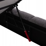 ΚΡΕΒΑΤΙ RAMON ΜΕ ΑΠΟΘ. ΧΩΡΟ HM720.22 ΥΦΑΣΜΑ TEDDY ΓΚΡΙ-ΓΙΑ ΣΤΡΩΜΑ 160x200εκ