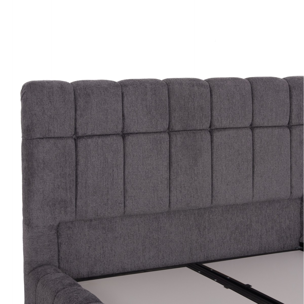 ΚΡΕΒΑΤΙ RAMON ΜΕ ΑΠΟΘ. ΧΩΡΟ HM720.22 ΥΦΑΣΜΑ TEDDY ΓΚΡΙ-ΓΙΑ ΣΤΡΩΜΑ 160x200εκ