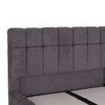 ΚΡΕΒΑΤΙ RAMON ΜΕ ΑΠΟΘ. ΧΩΡΟ HM720.22 ΥΦΑΣΜΑ TEDDY ΓΚΡΙ-ΓΙΑ ΣΤΡΩΜΑ 160x200εκ