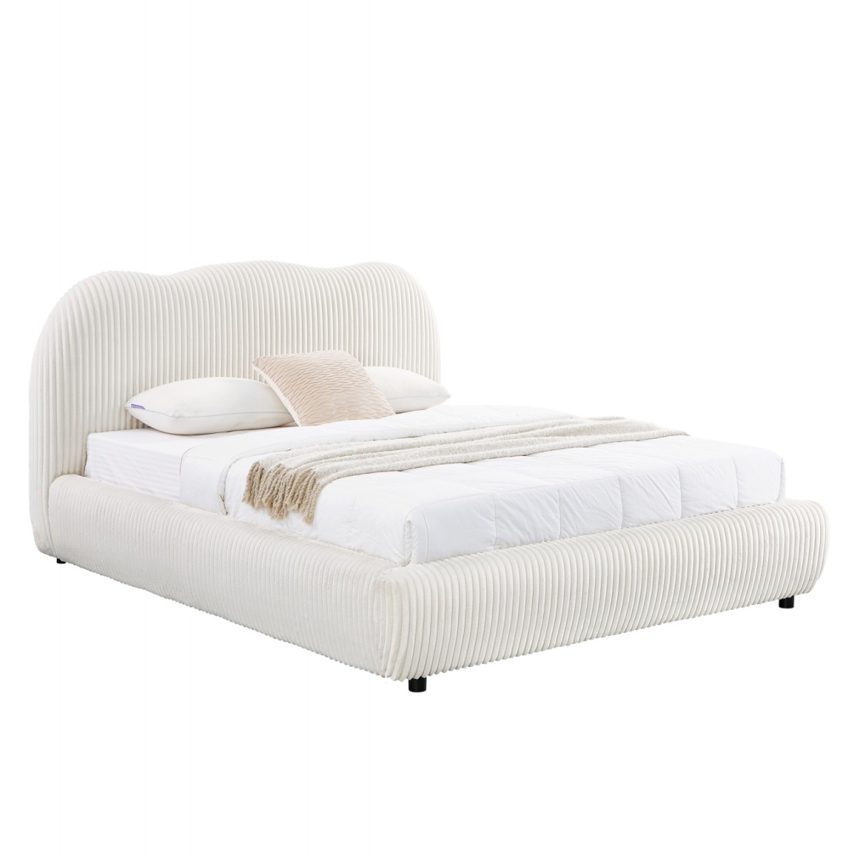 ΚΡΕΒΑΤΙ ΜΕ ΑΠΟΘ.ΧΩΡΟ KALLY HM729.03 ΜΠΕΖ FAUX FUR ΥΦΑΣΜΑ--ΓΙΑ ΣΤΡΩΜΑ 160x200εκ