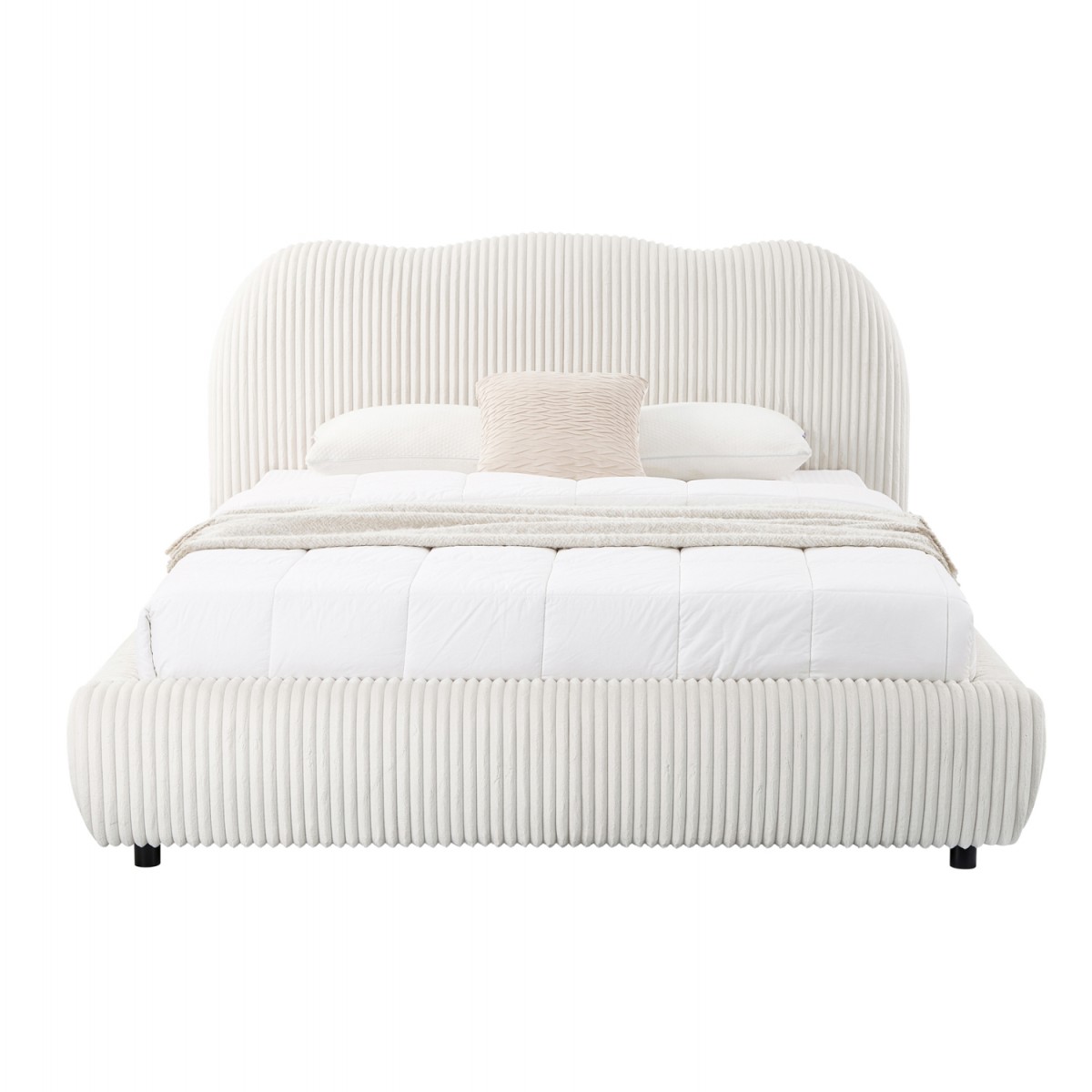 ΚΡΕΒΑΤΙ ΜΕ ΑΠΟΘ.ΧΩΡΟ KALLY HM729.03 ΜΠΕΖ FAUX FUR ΥΦΑΣΜΑ--ΓΙΑ ΣΤΡΩΜΑ 160x200εκ