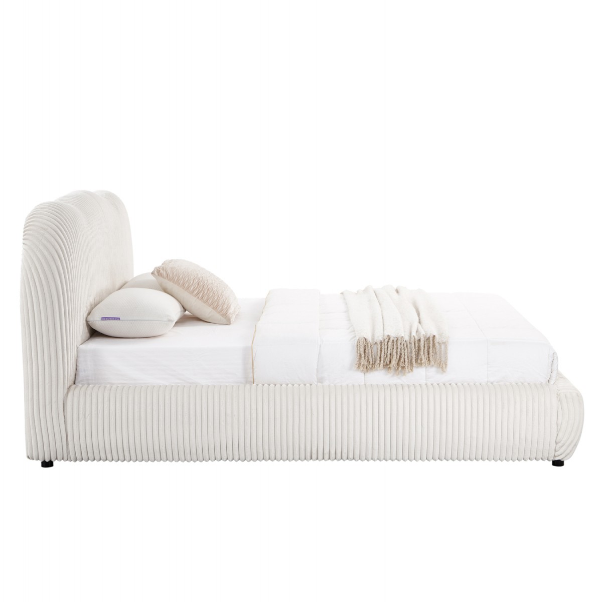 ΚΡΕΒΑΤΙ ΜΕ ΑΠΟΘ.ΧΩΡΟ KALLY HM729.03 ΜΠΕΖ FAUX FUR ΥΦΑΣΜΑ--ΓΙΑ ΣΤΡΩΜΑ 160x200εκ