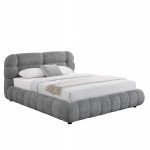 ΚΡΕΒΑΤΙ ΜΕ ΑΠΟΘ.ΧΩΡΟ MOLEN HM730.01 ΓΚΡΙ ΜΠΟΥΚΛΕ ΥΦΑΣΜΑ--ΓΙΑ ΣΤΡΩΜΑ 160x200εκ