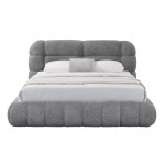 ΚΡΕΒΑΤΙ ΜΕ ΑΠΟΘ.ΧΩΡΟ MOLEN HM730.01 ΓΚΡΙ ΜΠΟΥΚΛΕ ΥΦΑΣΜΑ--ΓΙΑ ΣΤΡΩΜΑ 160x200εκ