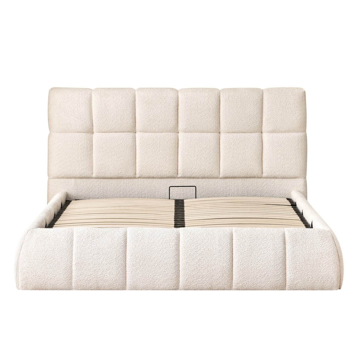 ΚΡΕΒΑΤΙ ΔΙΠΛΟ EDDY HM731.03 ΜΠΕΖ ΜΠΟΥΚΛΕ & ΑΠΟΘΗΚΕΥΤΙΚΟΣ ΧΩΡΟΣ ΓΙΑ  ΣΤΡΩΜΑ 160x200εκ