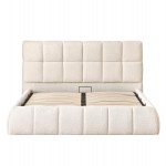 ΚΡΕΒΑΤΙ ΔΙΠΛΟ EDDY HM731.03 ΜΠΕΖ ΜΠΟΥΚΛΕ & ΑΠΟΘΗΚΕΥΤΙΚΟΣ ΧΩΡΟΣ ΓΙΑ  ΣΤΡΩΜΑ 160x200εκ