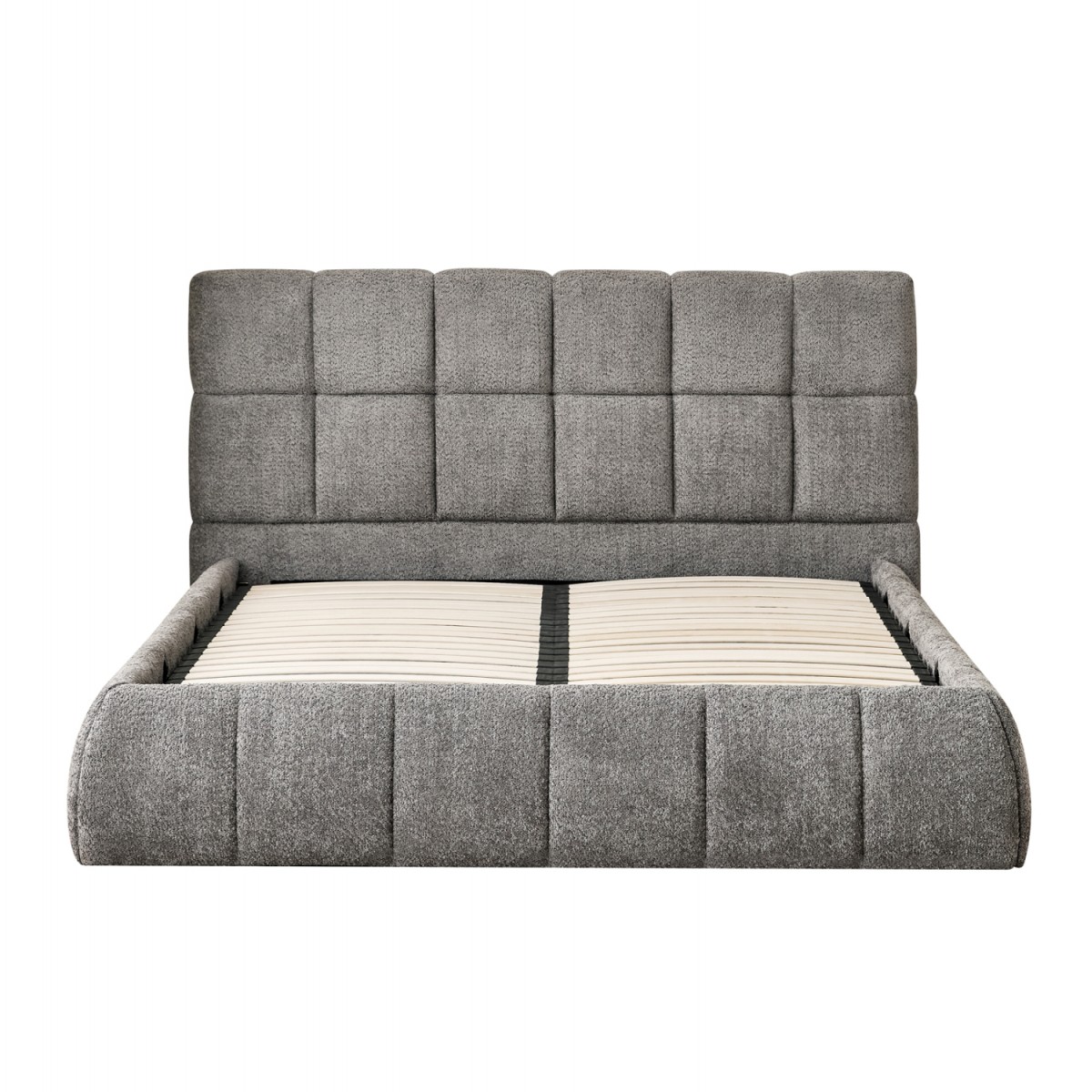 ΚΡΕΒΑΤΙ ΔΙΠΛΟ EDDY HM731.01 ΓΚΡΙ ΜΠΟΥΚΛΕ & ΑΠΟΘΗΚΕΥΤΙΚΟΣ ΧΩΡΟΣ ΓΙΑ ΣΤΡΩΜΑ 160x200εκ