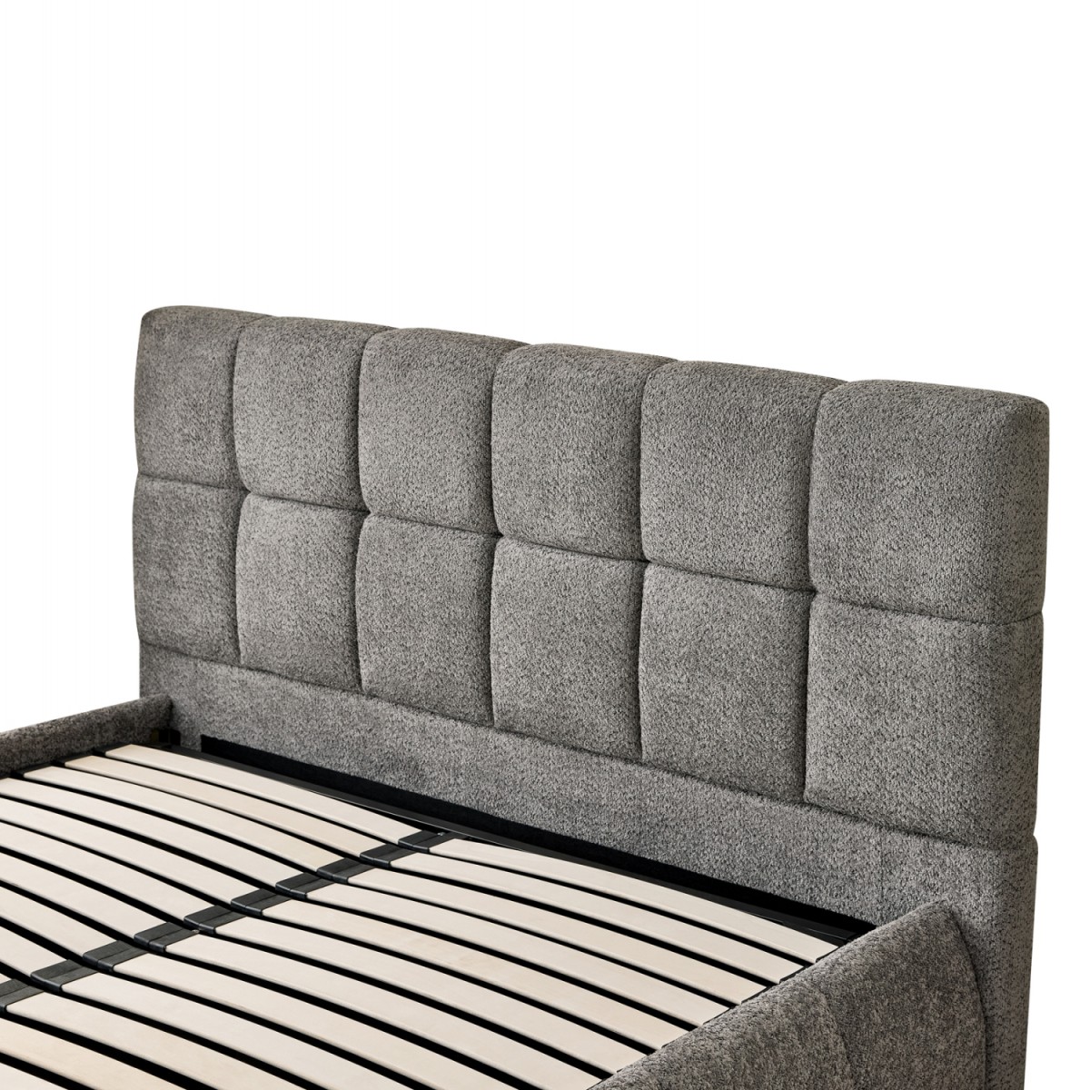 ΚΡΕΒΑΤΙ ΔΙΠΛΟ EDDY HM731.01 ΓΚΡΙ ΜΠΟΥΚΛΕ & ΑΠΟΘΗΚΕΥΤΙΚΟΣ ΧΩΡΟΣ ΓΙΑ ΣΤΡΩΜΑ 160x200εκ