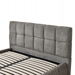 ΚΡΕΒΑΤΙ ΔΙΠΛΟ EDDY HM731.01 ΓΚΡΙ ΜΠΟΥΚΛΕ & ΑΠΟΘΗΚΕΥΤΙΚΟΣ ΧΩΡΟΣ ΓΙΑ ΣΤΡΩΜΑ 160x200εκ